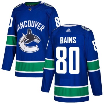 Authentic Adidas Men's Arshdeep Bains Vancouver Canucks Home Jersey - Blue