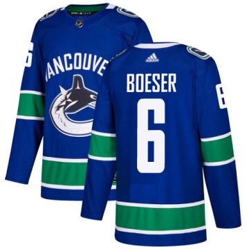 Authentic Adidas Men's Brock Boeser Vancouver Canucks Home Jersey - Blue