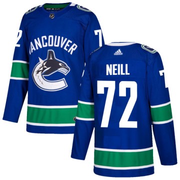 Authentic Adidas Men's Carl Neill Vancouver Canucks Home Jersey - Blue
