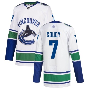 Authentic Adidas Men's Carson Soucy Vancouver Canucks zied Away Jersey - White