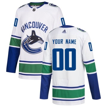 Authentic Adidas Men's Custom Vancouver Canucks Customzied Away Jersey - White