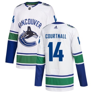 Authentic Adidas Men's Geoff Courtnall Vancouver Canucks zied Away Jersey - White