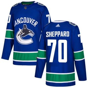 Authentic Adidas Men's James Sheppard Vancouver Canucks Home Jersey - Blue