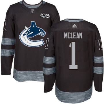 Authentic Adidas Men's Kirk Mclean Vancouver Canucks 1917-2017 100th Anniversary Jersey - Black