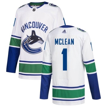 Authentic Adidas Men's Kirk Mclean Vancouver Canucks Away Jersey - White