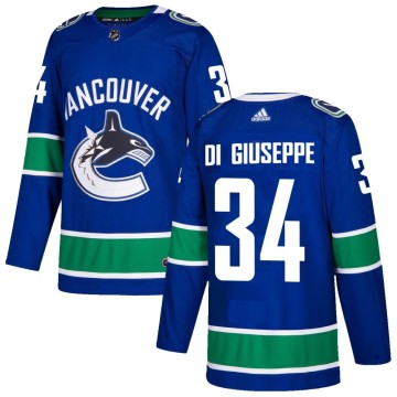 Authentic Adidas Men's Phillip Di Giuseppe Vancouver Canucks Home Jersey - Blue