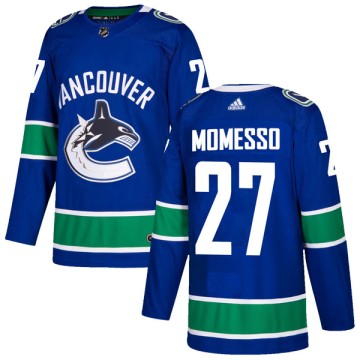 Authentic Adidas Men's Sergio Momesso Vancouver Canucks Home Jersey - Blue