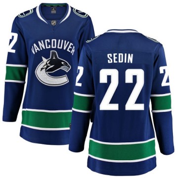 Authentic Adidas Women's Alex Burrows Vancouver Canucks Home Jersey - Blue