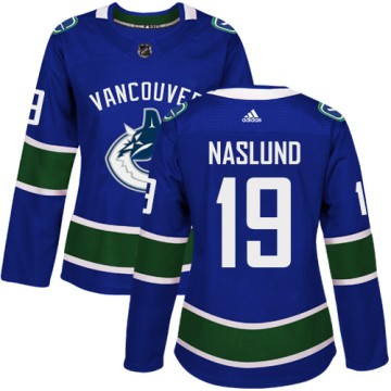 Authentic Adidas Women's Markus Naslund Vancouver Canucks Home Jersey - Blue