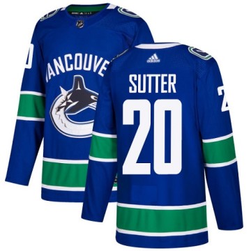 Authentic Adidas Youth Brandon Sutter Vancouver Canucks Home Jersey - Blue