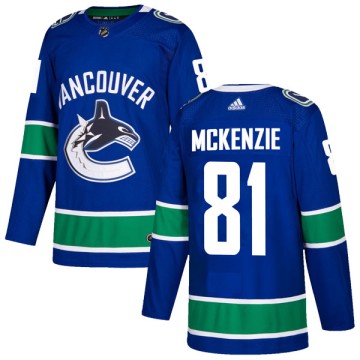 Authentic Adidas Youth Brett McKenzie Vancouver Canucks Home Jersey - Blue