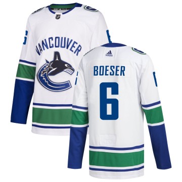 Authentic Adidas Youth Brock Boeser Vancouver Canucks zied Away Jersey - White