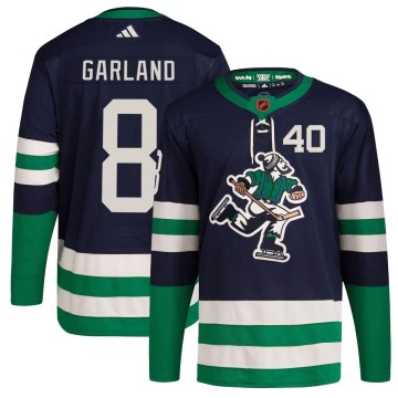 Authentic Adidas Youth Conor Garland Vancouver Canucks Reverse Retro 2.0 Jersey - Navy