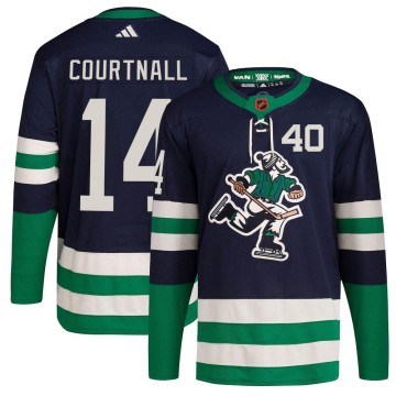 Authentic Adidas Youth Geoff Courtnall Vancouver Canucks Reverse Retro 2.0 Jersey - Navy