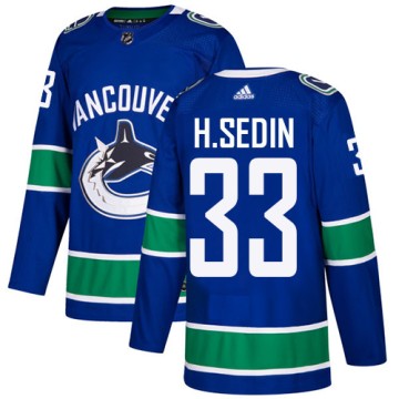 Authentic Adidas Youth Henrik Sedin Vancouver Canucks Home Jersey - Blue