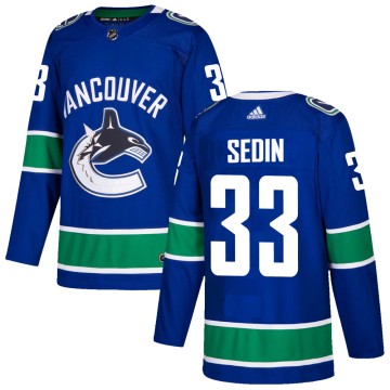 Authentic Adidas Youth Henrik Sedin Vancouver Canucks Home Jersey - Blue