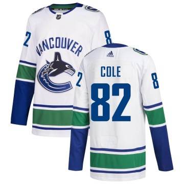 Authentic Adidas Youth Ian Cole Vancouver Canucks zied Away Jersey - White