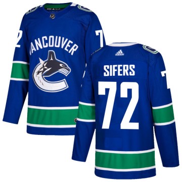 Authentic Adidas Youth Jaime Sifers Vancouver Canucks Home Jersey - Blue