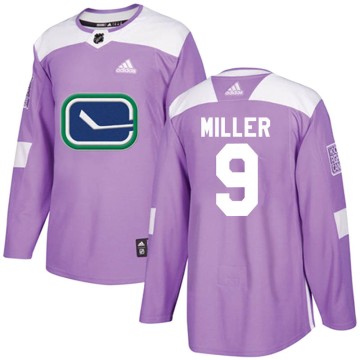 Authentic Adidas Youth J.T. Miller Vancouver Canucks Fights Cancer Practice Jersey - Purple