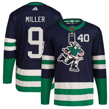 Authentic Adidas Youth J.T. Miller Vancouver Canucks Reverse Retro 2.0 Jersey - Navy