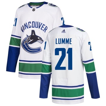 Authentic Adidas Youth Jyrki Lumme Vancouver Canucks zied Away Jersey - White