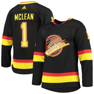 Authentic Adidas Youth Kirk Mclean Vancouver Canucks Alternate Primegreen Pro Jersey - Black