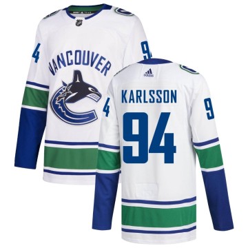 Authentic Adidas Youth Linus Karlsson Vancouver Canucks zied Away Jersey - White