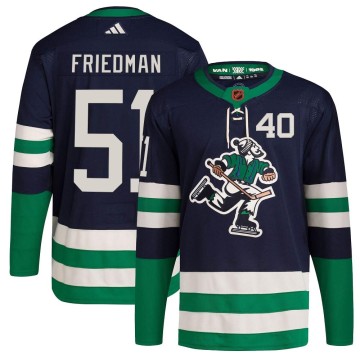 Authentic Adidas Youth Mark Friedman Vancouver Canucks Reverse Retro 2.0 Jersey - Navy