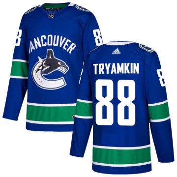 Authentic Adidas Youth Nikita Tryamkin Vancouver Canucks Home Jersey - Blue