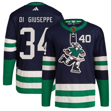Authentic Adidas Youth Phillip Di Giuseppe Vancouver Canucks Reverse Retro 2.0 Jersey - Navy