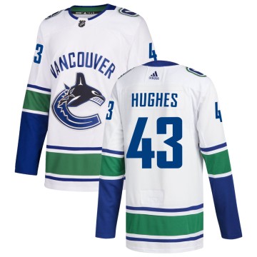 Authentic Adidas Youth Quinn Hughes Vancouver Canucks zied Away Jersey - White