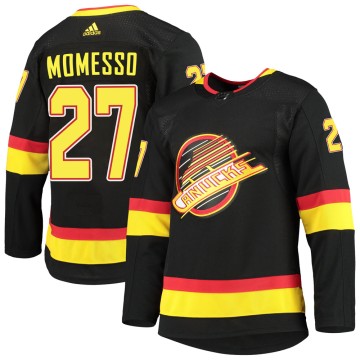 Authentic Adidas Youth Sergio Momesso Vancouver Canucks Alternate Primegreen Pro Jersey - Black