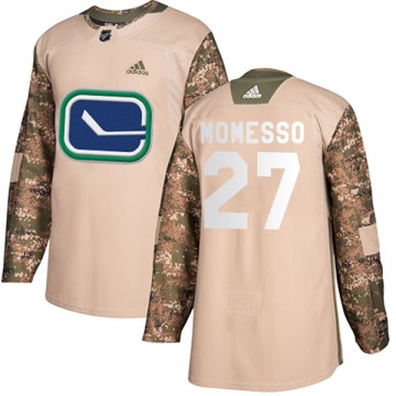 Authentic Adidas Youth Sergio Momesso Vancouver Canucks Veterans Day Practice Jersey - Camo