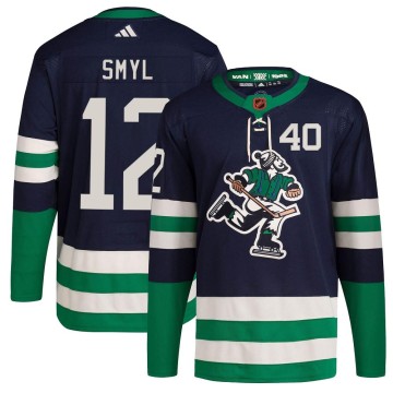 Authentic Adidas Youth Stan Smyl Vancouver Canucks Reverse Retro 2.0 Jersey - Navy