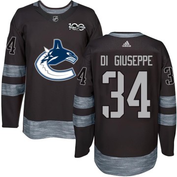 Authentic Youth Phillip Di Giuseppe Vancouver Canucks 1917-2017 100th Anniversary Jersey - Black