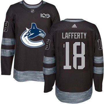 Authentic Youth Sam Lafferty Vancouver Canucks 1917-2017 100th Anniversary Jersey - Black