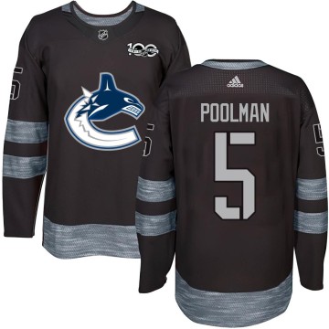 Authentic Youth Tucker Poolman Vancouver Canucks 1917-2017 100th Anniversary Jersey - Black
