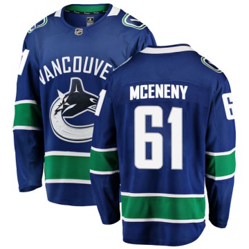 Breakaway Fanatics Branded Men's Evan McEneny Vancouver Canucks Home Jersey - Blue