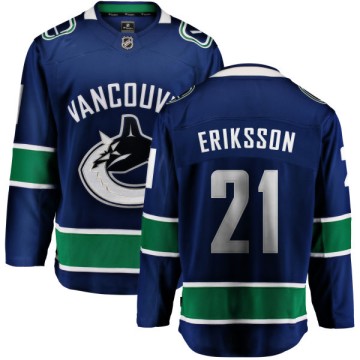 Breakaway Fanatics Branded Men's Loui Eriksson Vancouver Canucks Home Jersey - Blue