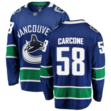 Breakaway Fanatics Branded Men's Michael Carcone Vancouver Canucks Home Jersey - Blue