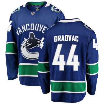 Breakaway Fanatics Branded Men's Tyler Graovac Vancouver Canucks Home Jersey - Blue