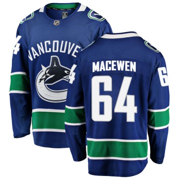 Breakaway Fanatics Branded Men's Zack MacEwen Vancouver Canucks Home Jersey - Blue