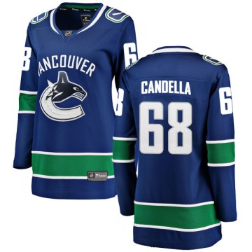 Breakaway Fanatics Branded Women's Cole Candella Vancouver Canucks Home Jersey - Blue