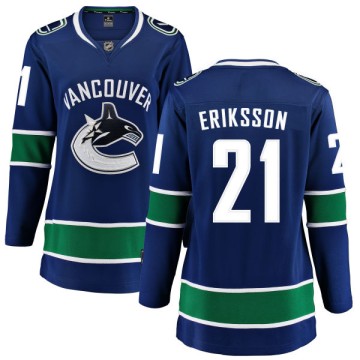 Breakaway Fanatics Branded Women's Loui Eriksson Vancouver Canucks Home Jersey - Blue