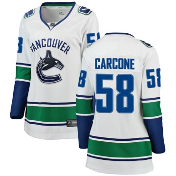 Breakaway Fanatics Branded Women's Michael Carcone Vancouver Canucks Away Jersey - White