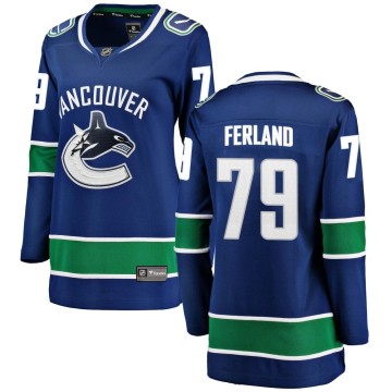 Breakaway Fanatics Branded Women's Micheal Ferland Vancouver Canucks Home Jersey - Blue