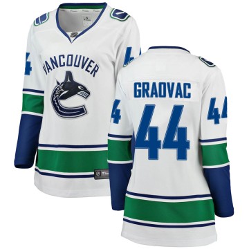 Breakaway Fanatics Branded Women's Tyler Graovac Vancouver Canucks Away Jersey - White