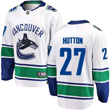 Breakaway Fanatics Branded Youth Ben Hutton Vancouver Canucks Away Jersey - White