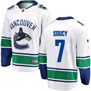 Breakaway Fanatics Branded Youth Carson Soucy Vancouver Canucks Away Jersey - White