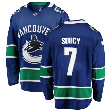Breakaway Fanatics Branded Youth Carson Soucy Vancouver Canucks Home Jersey - Blue